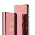 Asdsinfor Xiaomi Redmi 10X 5G Case Slim Stylish Luxury Make Up Mirror Case Multi Function Flip With Stand Case Cover For Xiaomi Redmi 10X 5G Mirror Pu Rose Gold Qh