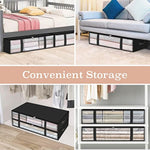Under bed Storage Containers With Durable Handles For Clothes, Bedding and Toys