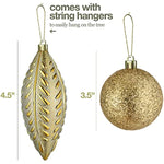 Christmas Ball Ornaments Set With Different Contrast Colors