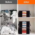 Storage Bag Organizer with Reinforced Handle Thick Fabric for Comforters