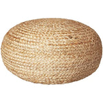 Natural Rounded Woven Pouf