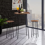 Round Bistro Sets With 2 Barstools