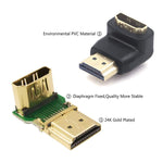 Vce 3 Combos Hdmi 90 Degree And 270 Degree Male To Female Adapter 3D 4K Supported
