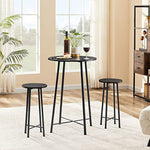 Round Bistro Sets With 2 Barstools