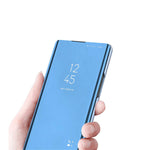 Huawei P30 Pro Case Cover Stylish Mirror Plating Flip Full Body Protective Reflection Ultra Thin Hard Anti Scratch Shockproof Frame For Huawei P30 Pro Mirror Blue