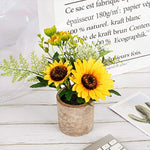 Sunflower Artificial Flowers Pot for Bedroom & Living Room