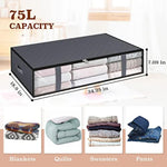Under bed Storage Containers With Durable Handles For Clothes, Bedding and Toys