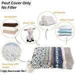Braided Handwoven Casual Ottoman Pouf Cover