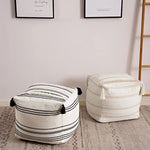 Braided Handwoven Casual Ottoman Pouf Cover
