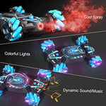 Remote Control Car Hand Controlled Gesture Rc Stunt Car With Spray Lights Music For Kids 6 13 Years Old