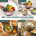Stainless Steel Metal Bowls With Airtight Lids