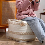 Braided Handwoven Casual Ottoman Pouf Cover