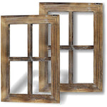 Wooden Rustic Mount White Window Frames Vintage Western Country Farmhouse Wall Art Decor