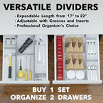 Kitchen Adjustable Drawer Organizers With Labels