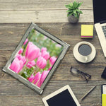 Silver Glass Table Desk Standing 10x8 Photo Frame, Set of 2
