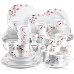 50 Piece Porcelain Dinnerware Set For 6 Including Egg Cups Cup And Saucer Set