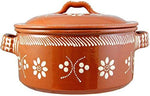 Vintage Portuguese Traditional Clay Terracotta Casserole With Lid