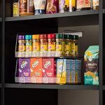 Set of 4 Clear Pantry Organizer Bins with Wide Open Front, 12" Wide