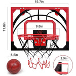 Mini Basketball Hoop For Door With Electronic Scoreboard 4 Balls Air Pump Included