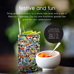 Mexican Handmade Multicolor Glassware Recycled Glass Lead Toxin Free Drinking