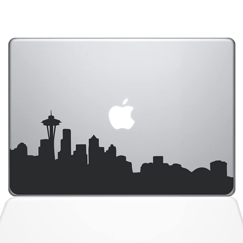 The Decal Guru Seattle City Skyline Decal Vinyl Sticker 15 Macbook Pro 2015 Older Models Black 2332 Mac 15P Bla