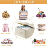 Long Flat Firm Sides Organization And Storage With Foldable Lid For Comforter Shoe & Toy