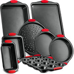 Bakeware Set With Red Silicone Handle