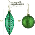 Christmas Ball Ornaments Set With Different Contrast Colors