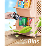 Plastic Stackable Storage Bins for Food