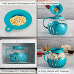 Micro Pop Microwave Popcorn Popper With Temperature Safe Glass