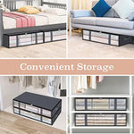 Under bed Storage Containers With Durable Handles For Clothes, Bedding and Toys