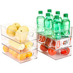 Stackable Plastic Clear Food Storage Bin with Handles for Pantry