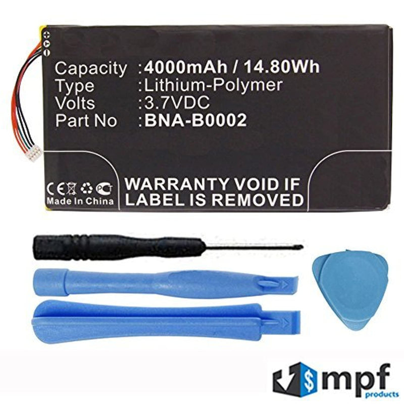 Replacement 4000Mah Bna B0002 L83 4977 266 01 4 Battery For Barnes Noble Nook Hd 7 Bnrv400 Bntv400 Tablet With Installation Tools