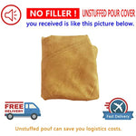 Unstuffed Faux Leather Pouf Cover