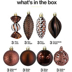 Christmas Ball Ornaments Set With Different Contrast Colors