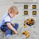 Rc Construction Excavator With Led Light Pretend Construction Playset