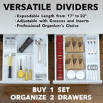 Kitchen Adjustable Drawer Organizers With Labels