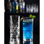 Kinsley Tall Highball Glasses Set Of 8 12 Ounce Cups Textured Designer Glassware