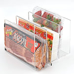 Fridge Acrylic Organizer with Vertical Dividers to Store Fruit Clamshells