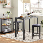 Breakfast Table With 2 Bar Stools