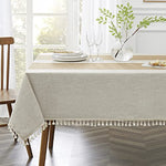 Dust Proof Spillproof Soil Resistant Cotton Linen Rectangle Table Cloths