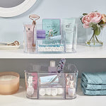 Rectangular Vanity Storage Bin With Pass Through Handles