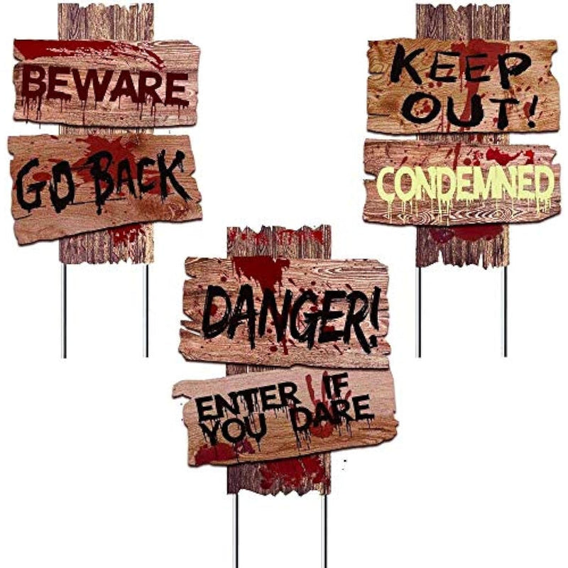 Self Designed Halloween Decorations Yard Signs Stakes Props