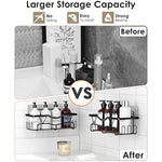 3 Pack Shower Organizer, No Drilling Stainless Steel Shower Shelf for Bathroom