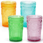 Glass Tumblers For Juice Beverages Cocktail Capacity 12 5Oz 370Ml Set Of 4