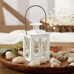 Luminous Metal Mini Lanterns Vintage Teal Light Candle Holders White