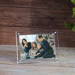 Minimalist Picture Frame Acrylic Glass Photo Frame with Magnetic Desktop Display Horizontally or Vertically