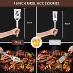 27Pcs Stainless Steel Grill Utensils Set For Outdoor Camping And Kitchen