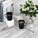 8Oz Disposable Coffee Cups With Handles 5Inch Coffee Stirrers