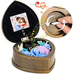 Mechanical Musical Box With Photo Frame Design For Valentine Day Gift